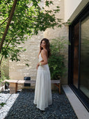 The White Draped Maxi Dress