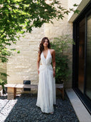 The White Draped Maxi Dress