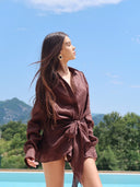 The Chocolate Linen Dress