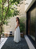 The White Draped Maxi Dress