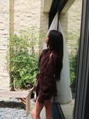 The Chocolate Linen Dress